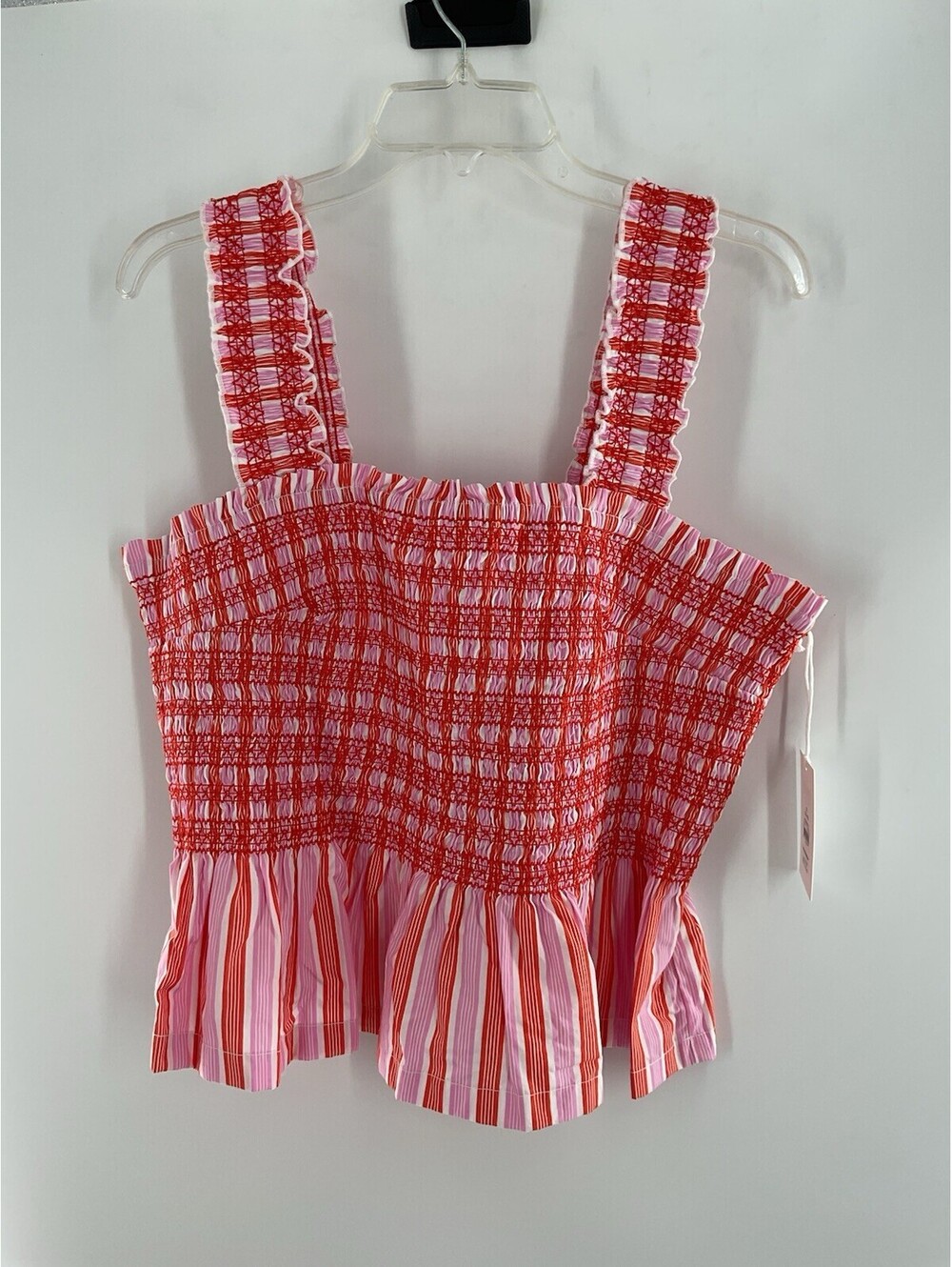 Free Assembly Women’s XL Maui Strip Popsicle Orange Tank Top NWT 017